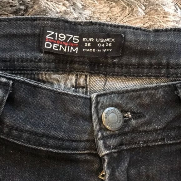 ZARA Z1975 Denim Distressed Skinny Jeans Sz 4 - Picture 4 of 5